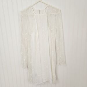 BCBGeneration | New Lace Overlay Dress White Medium